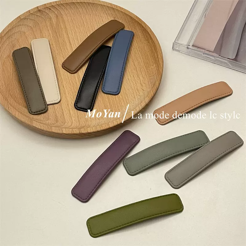 皮质前额刘海bb夹2023年新款韩国网红后脑勺发夹多色侧边边夹头饰