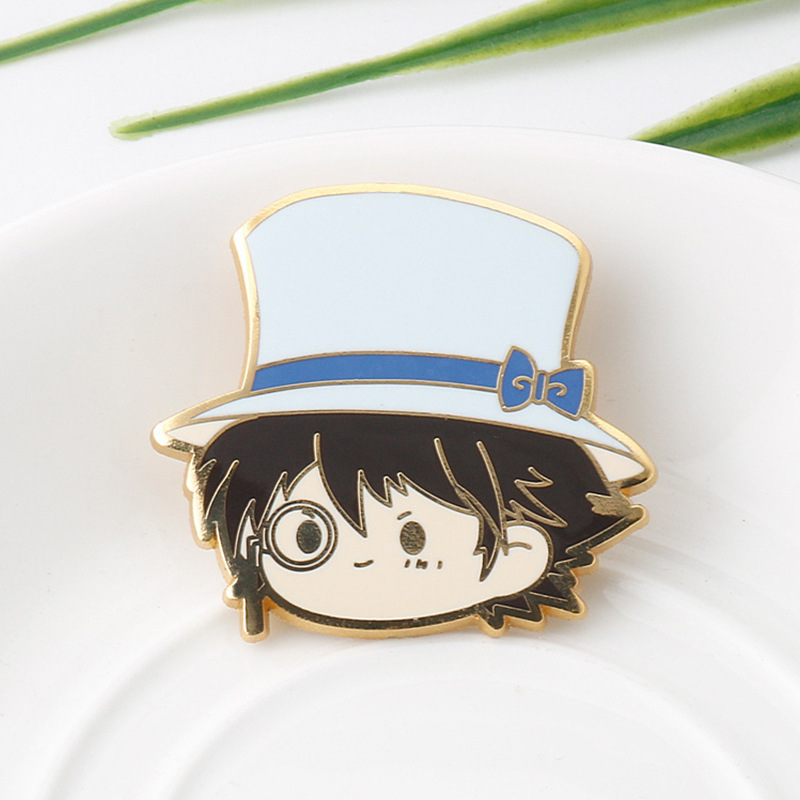 名侦探柯南周边徽章怪盗基德胸针二次元动漫金属合金情侣日韩别针