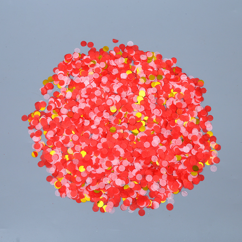 Processing Customization Copy Paper 1cm Small round Slice Shape Fireworks Display Salute Balloon Filler Wedding Birthday Party