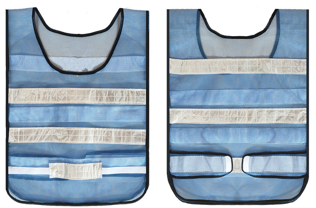 工厂定制物流运输蓝网背心园林反光背心工地施工反光衣logo可印刷