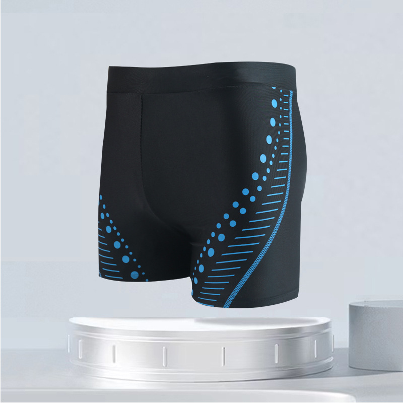 泳裤男士新款保守男款宽松男式温泉平角速干锦纶防尴尬游泳裤批发