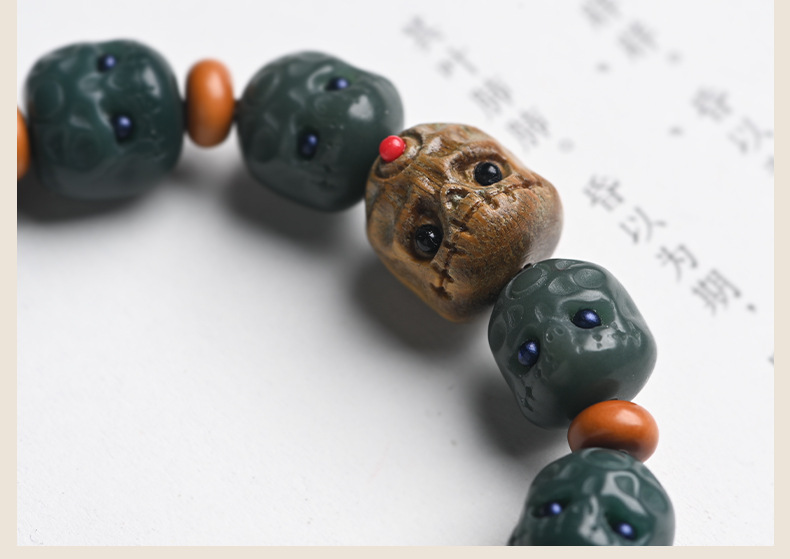 厂家供应直播货源菩提根阿呆手串呆呆团风化阴皮阿呆文玩手串男女