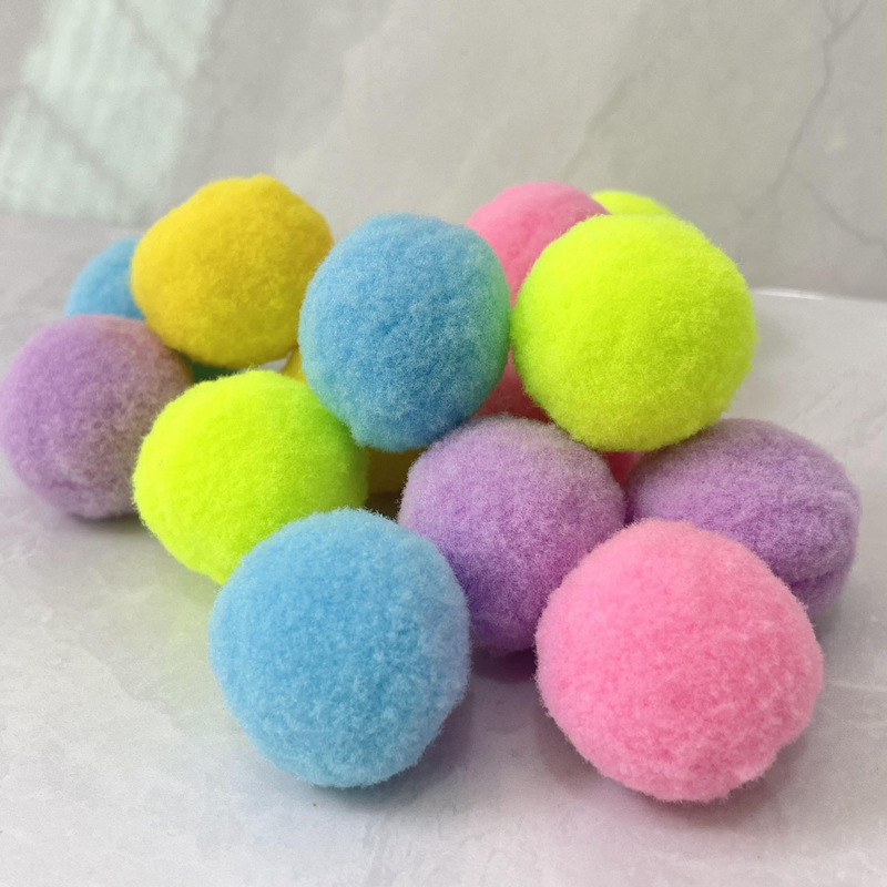 宠物用品小猫幼猫猫玩具毛绒球彩虹球七彩糖果色球逗猫互动猫咪球