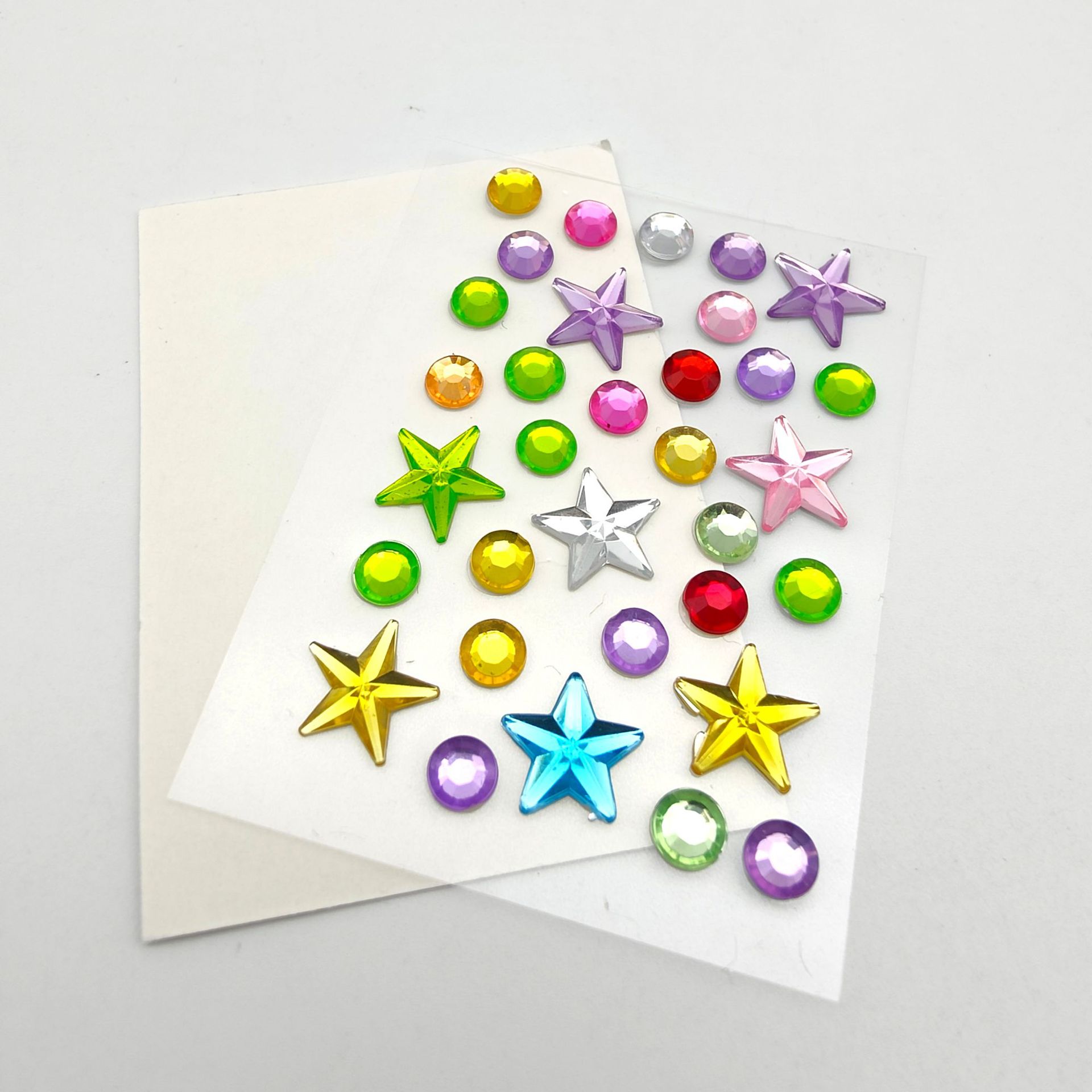 Cross-Border Wholesale Colorful Diamond Sticker Accessories Starry Mobile Shell Diamond Diamond Sticker Paper Children DIY Diamond Sticker Love Diamond Sticker