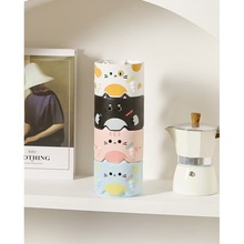 猫咪陶瓷杯卡通马克杯叠叠对杯猫杯家用喝水杯咖啡杯实用礼品
