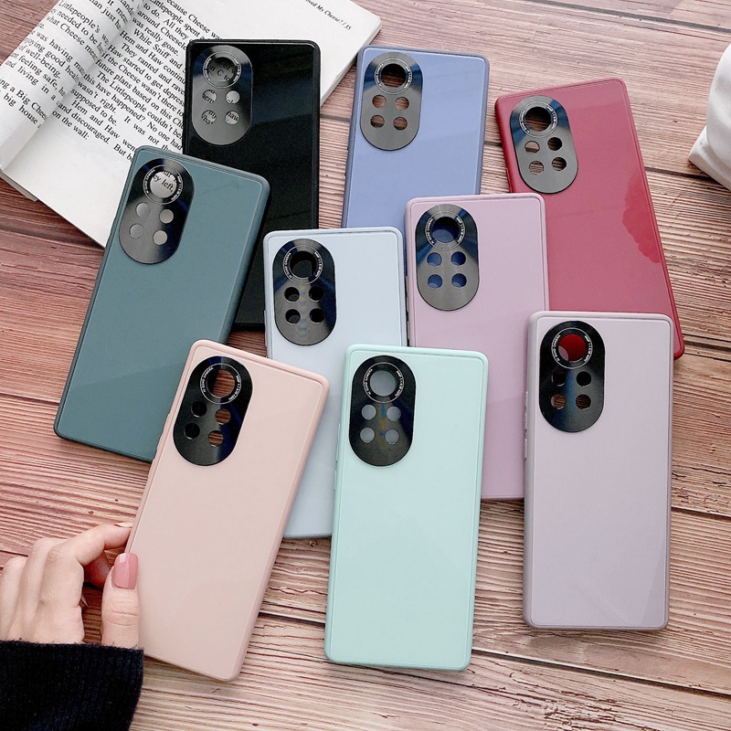 适用华为nova8手机壳nova8pro马卡龙8se玻璃mate40个性荣耀30纯色