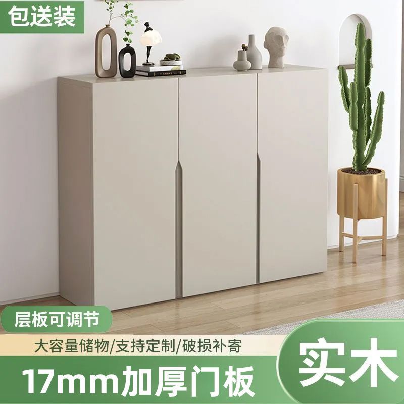 实木鞋柜家用门口新款入户大容量储物柜玄关一体靠墙阳台收纳鞋架
