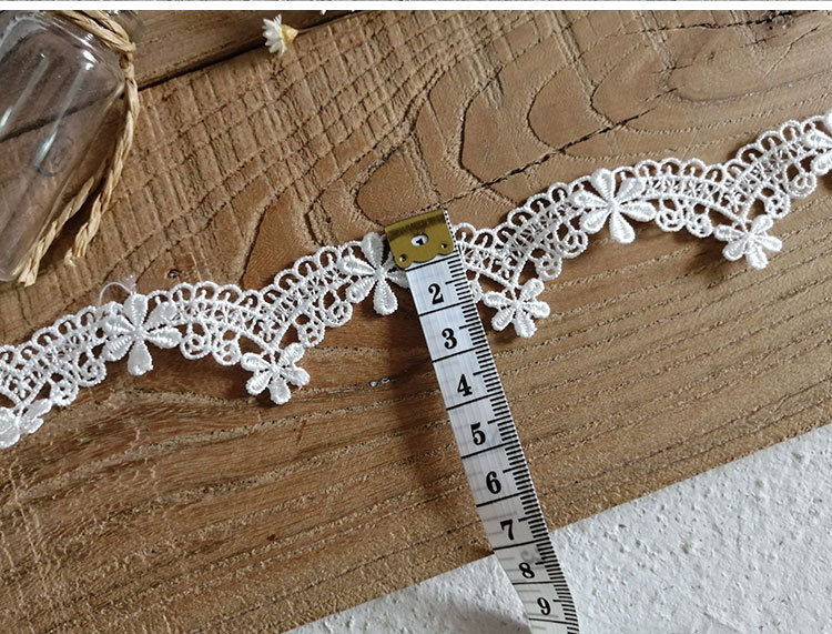 白色水溶绣花边辅料领边装饰衣服装饰花带蕾丝边lolita手作材料宽