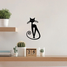 艺术金属工艺墙面装饰猫猫宠物动物抽象壁挂工艺品剪影设计亚马逊