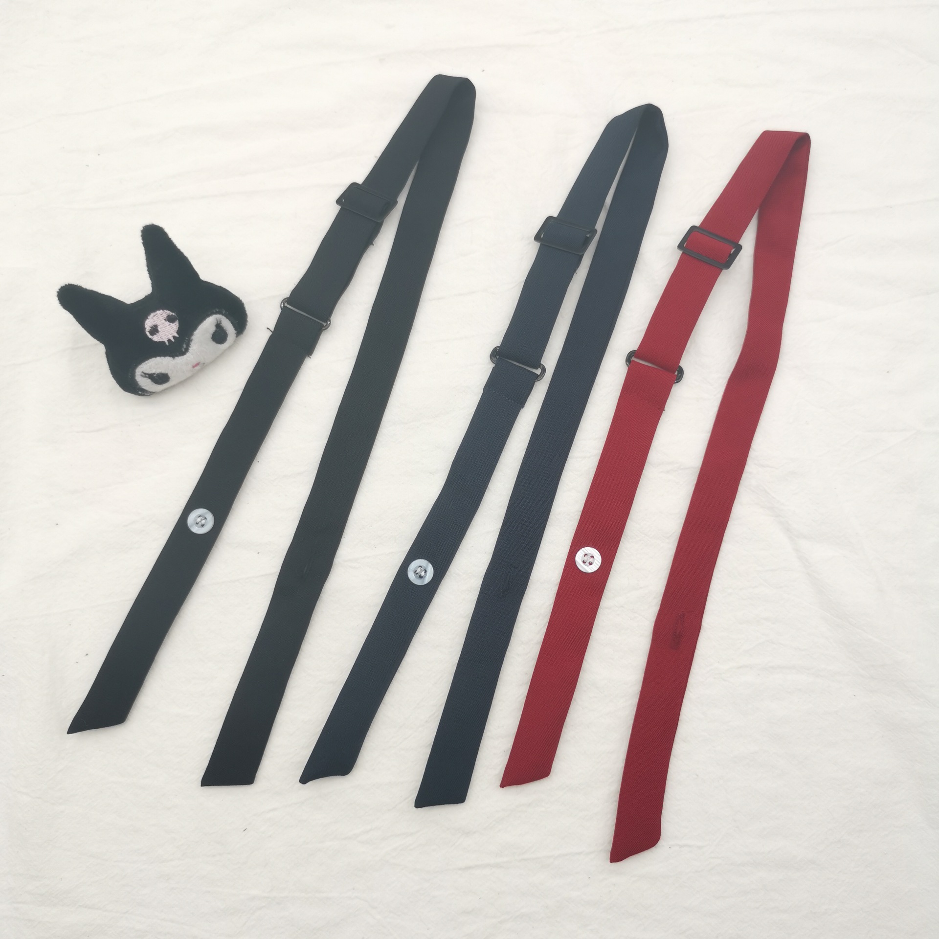 校供感jk制服衬衫纯色十字交叉结配饰蝴蝶结细长领结女士泰式校服