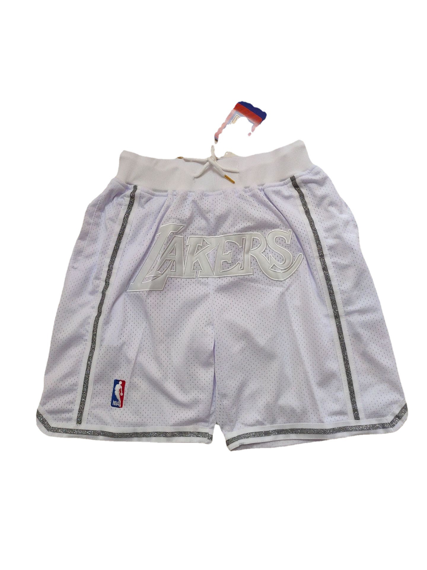 just don球裤 湖人mvp白色口-银条袋球裤 篮球裤棒球裤短裤