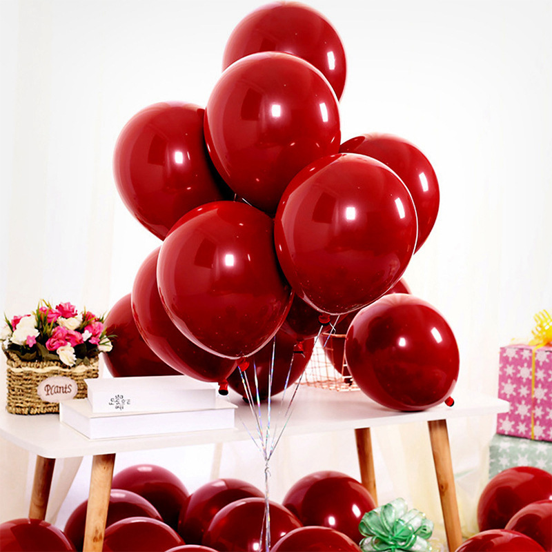 Internet Celebrity Double-Layer Pomegranate Red Balloon Wedding Room Floating Empty Wedding Room Decoration Valentine's Day Proposal Declaration Creative