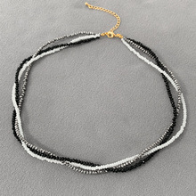 韩国东大门项链饰品少女时尚彩色珠珠金属圆球手链磁吸扣气质
