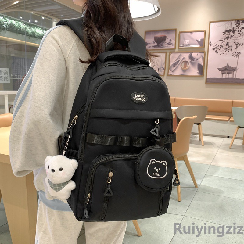 Schoolbag Female Casual Cute Elementary School Studebt Backpack 2024 New Backpack for High School Students