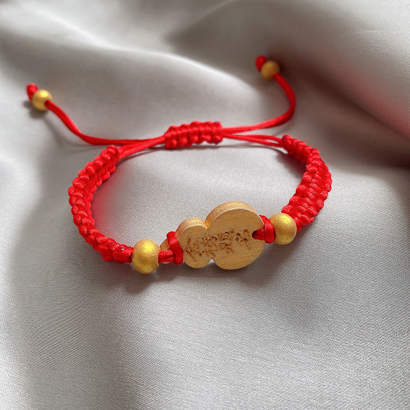 College Entrance Examination Winning Golden List Title Bracelet Student Senior High School Entrance Examination Pass Every Exam Blessing Red Rope Hand Strap Exam Good Luck Gift