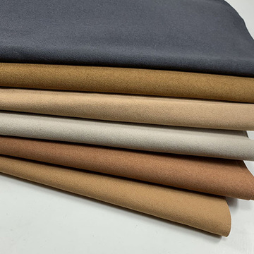 厂家仿二层牛皮绒pu鞋材面料 同底同色磨砂手袋人造仿牛皮绒皮革