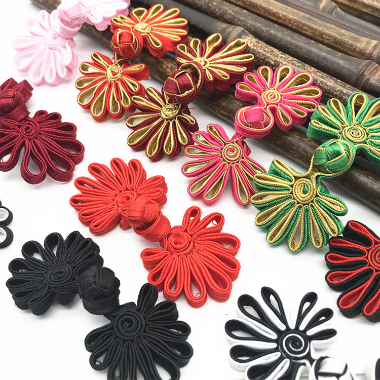 盘扣布扣菊花唐装旗袍扣喜帖请帖装饰扣民族风复古古典扣服饰配件