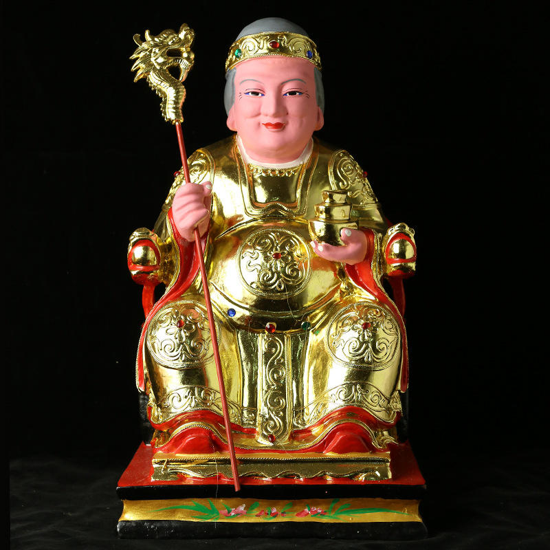 香樟木质土地公土地婆供奉神像佛像福德正神社神财神福神家用供奉