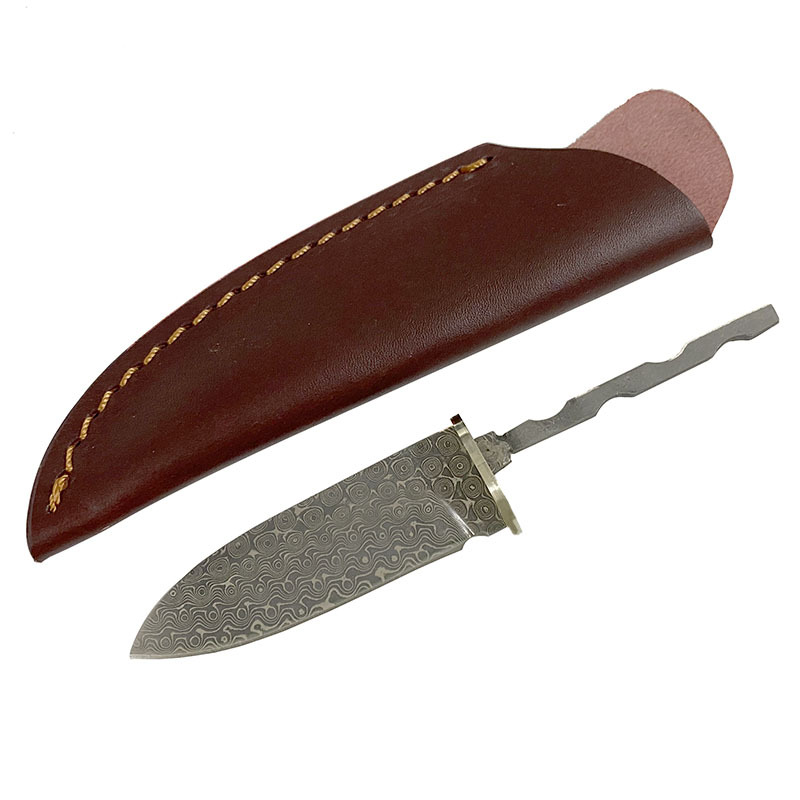 大马士革刀胚香刀胚直刀沉香刀胚镶入式刀片半成品胚diy制作141