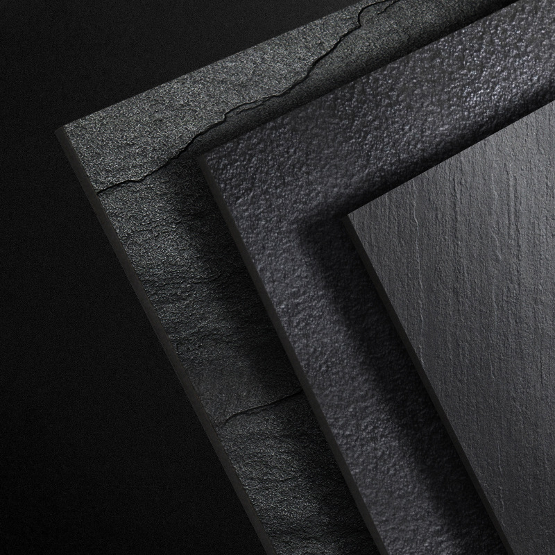 黑色通体风砂岩瓷砖600x1200板岩瓷砖客厅地砖水泥砖酒店工程大板