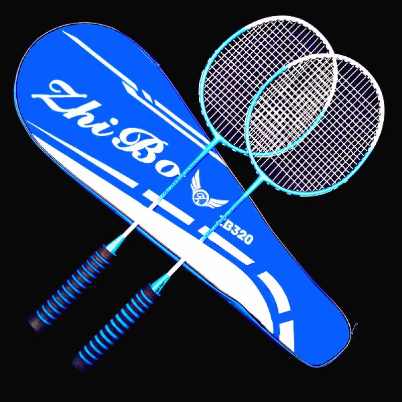 羽毛球拍羽成人双拍2支装轻一体耐打耐用型学生儿童羽超轻直销价