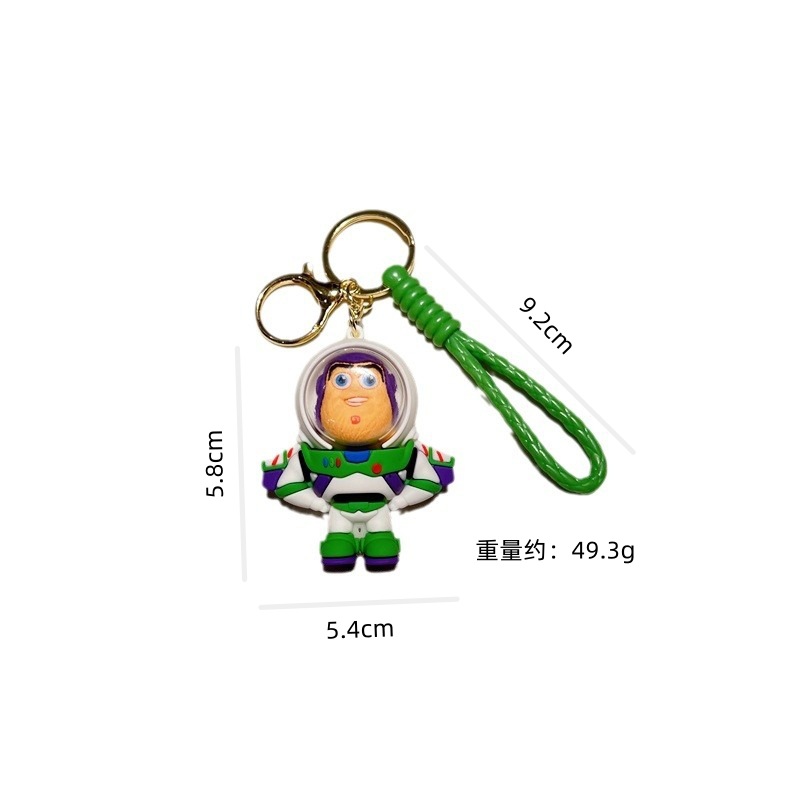 Creative Cartoon Toy Story Keychain Cute Hudi Buzz Lightyear Three-Eyed Alien Key Chain Men and Women's Pendants