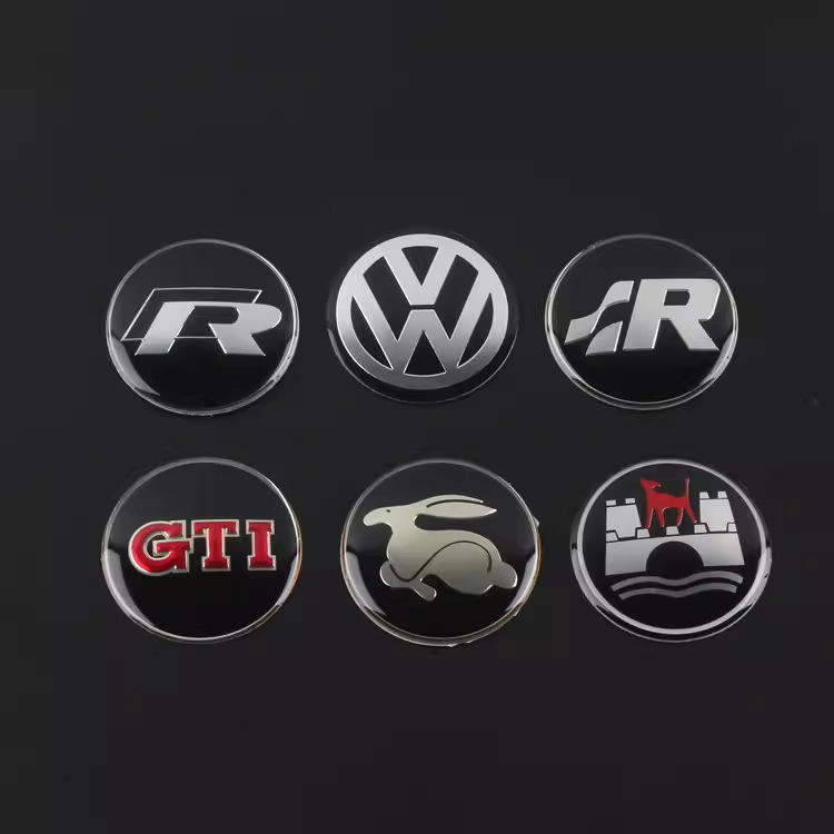 适用于大众速腾朗逸行凌渡cc迈腾高尔夫76尚酷改装方向盘标车标贴