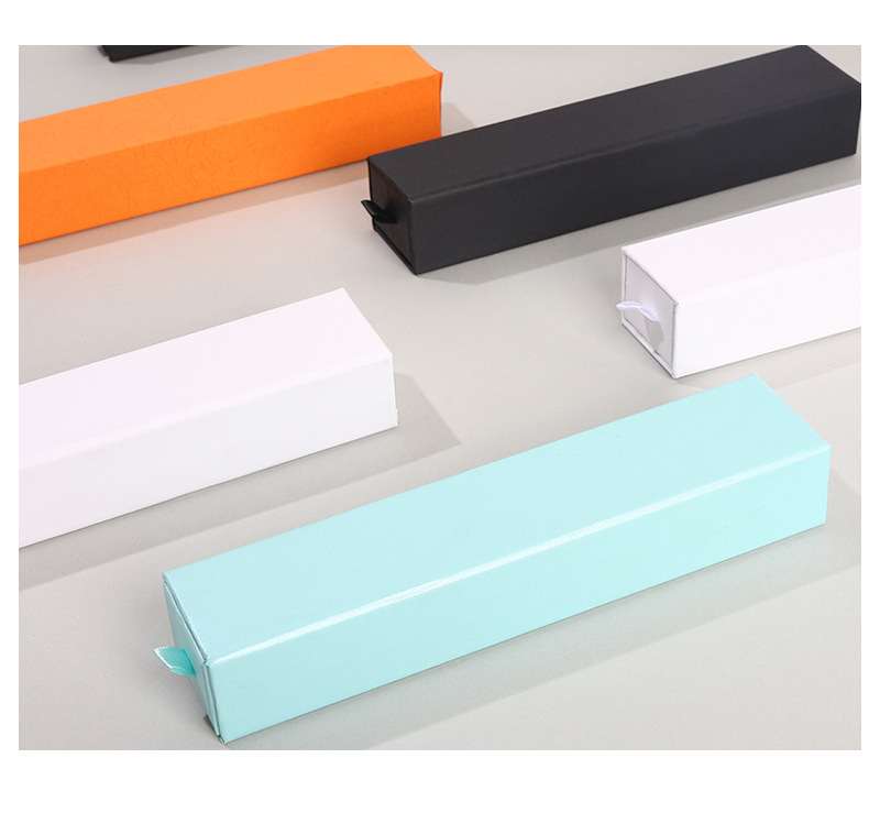 源头厂家长条形首饰盒 抽屉式手表盒 简约纯色项链包装盒 可定制