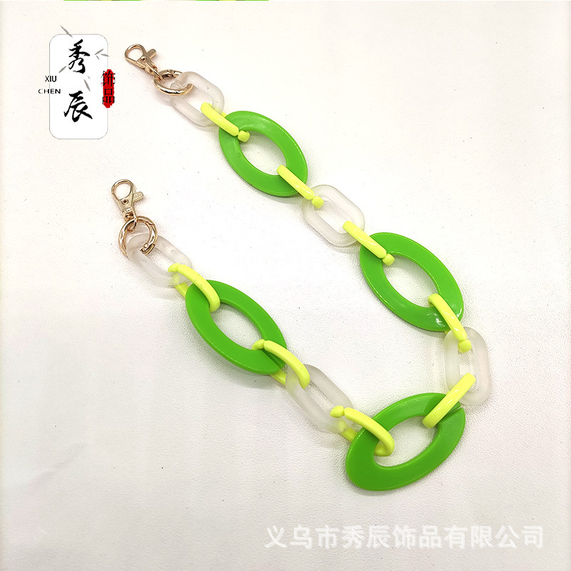 2023 Long Plastic Resin Acrylic Crossbody Single Shoulder Ornament Chain