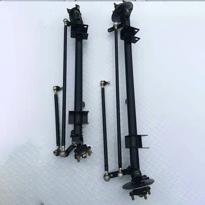 电动车四轮车配件前桥盘式碟刹三轮平板车油刹一体前桥总成批发