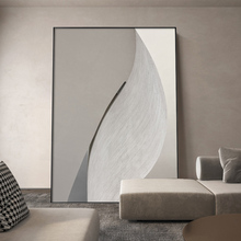 现代客厅沙发背景墙落地画抽象艺术挂画北欧简约风玄关竖版装饰画