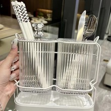 新款厨房壁挂筷子筒透明沥水置物架家用筷笼筷子收纳盒筷子笼批发