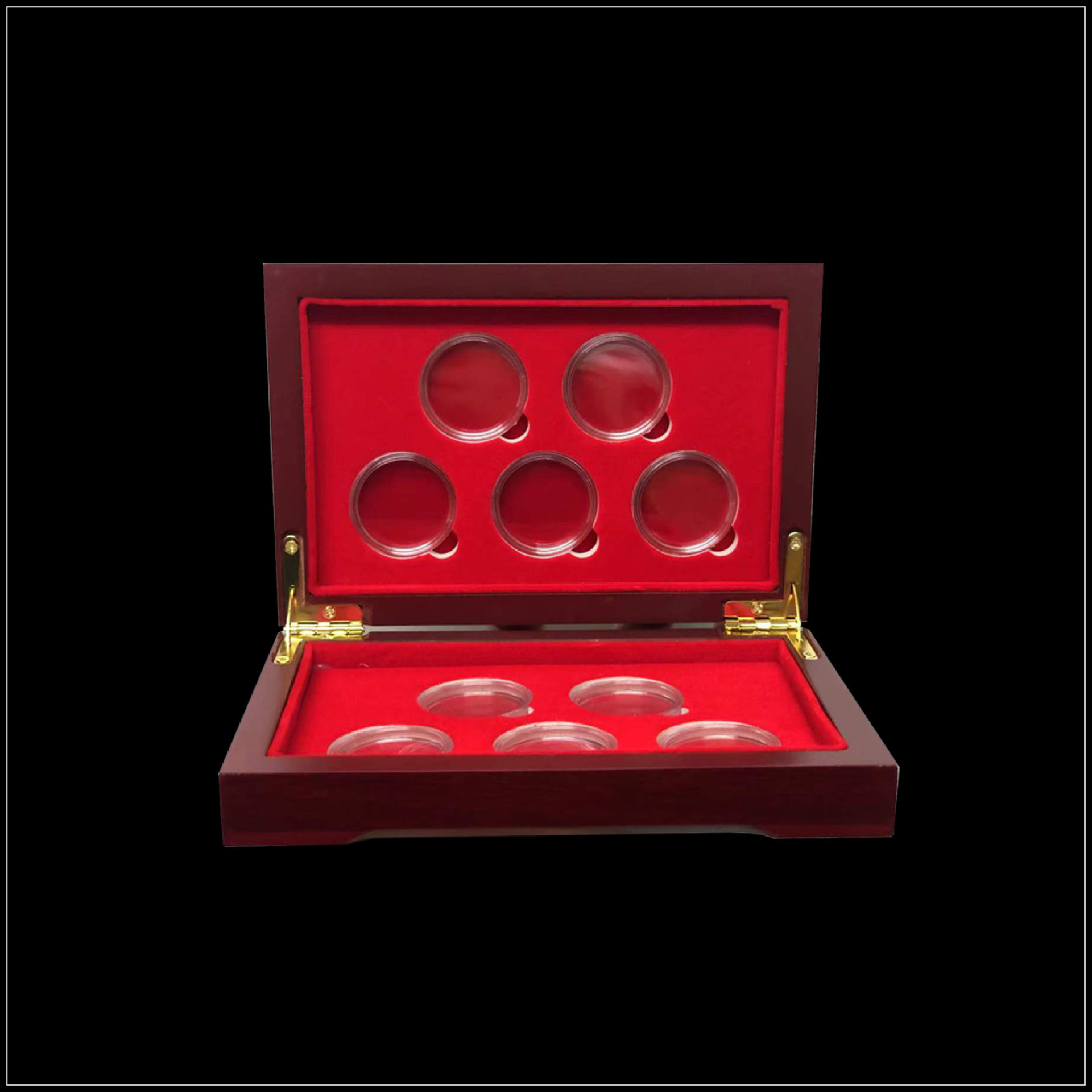 鼠牛猪狗贺岁生肖币礼品保护包装盒 改革鸡10元纪念币收藏木盒