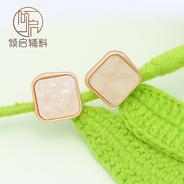 韩版风扣子金属方形纽扣媛方形连衣裙毛呢外套大衣装饰法式扣批发