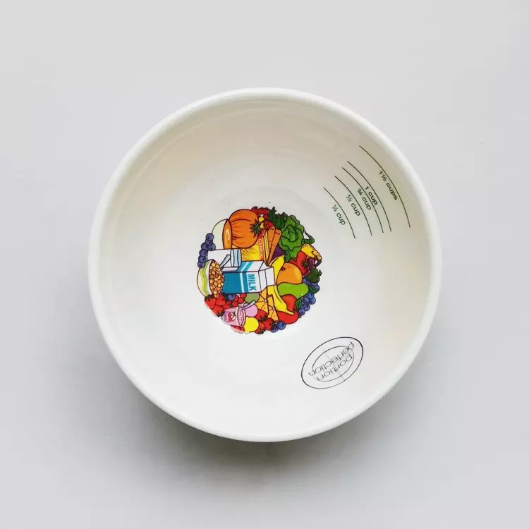 Amazon Hot Sale Melamine Nutrition Plate Disc Scale Bowl Customizable Logo Food Grade Dishwasher Safe