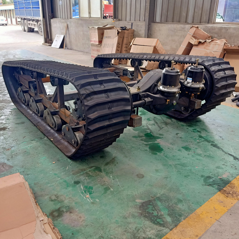 可定做履带底盘行走总成运输机车小型农用运输车底盘橡胶配件履带
