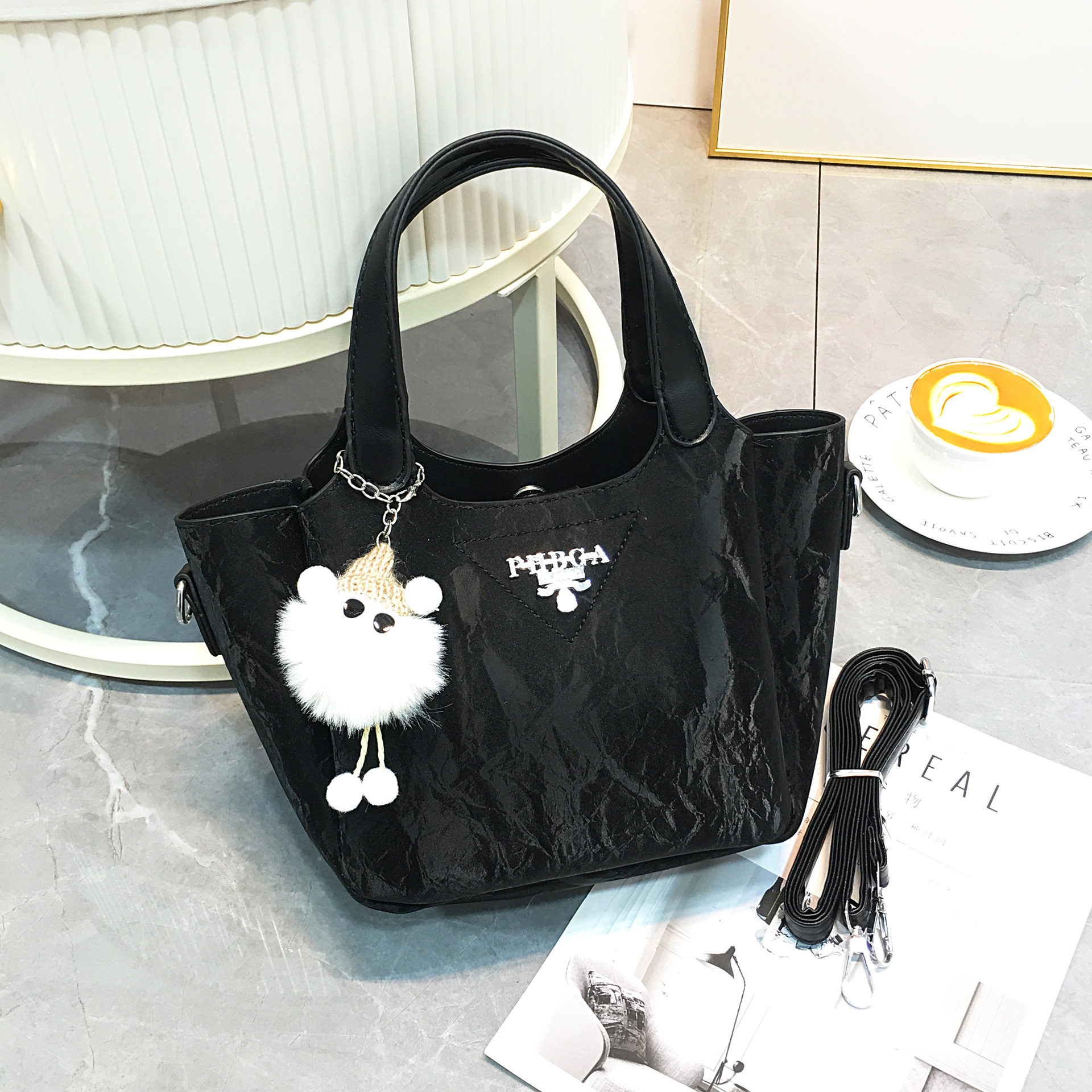 女包2024新款潮包包女定型时尚大气女式包斜挎单肩手提包一件代发