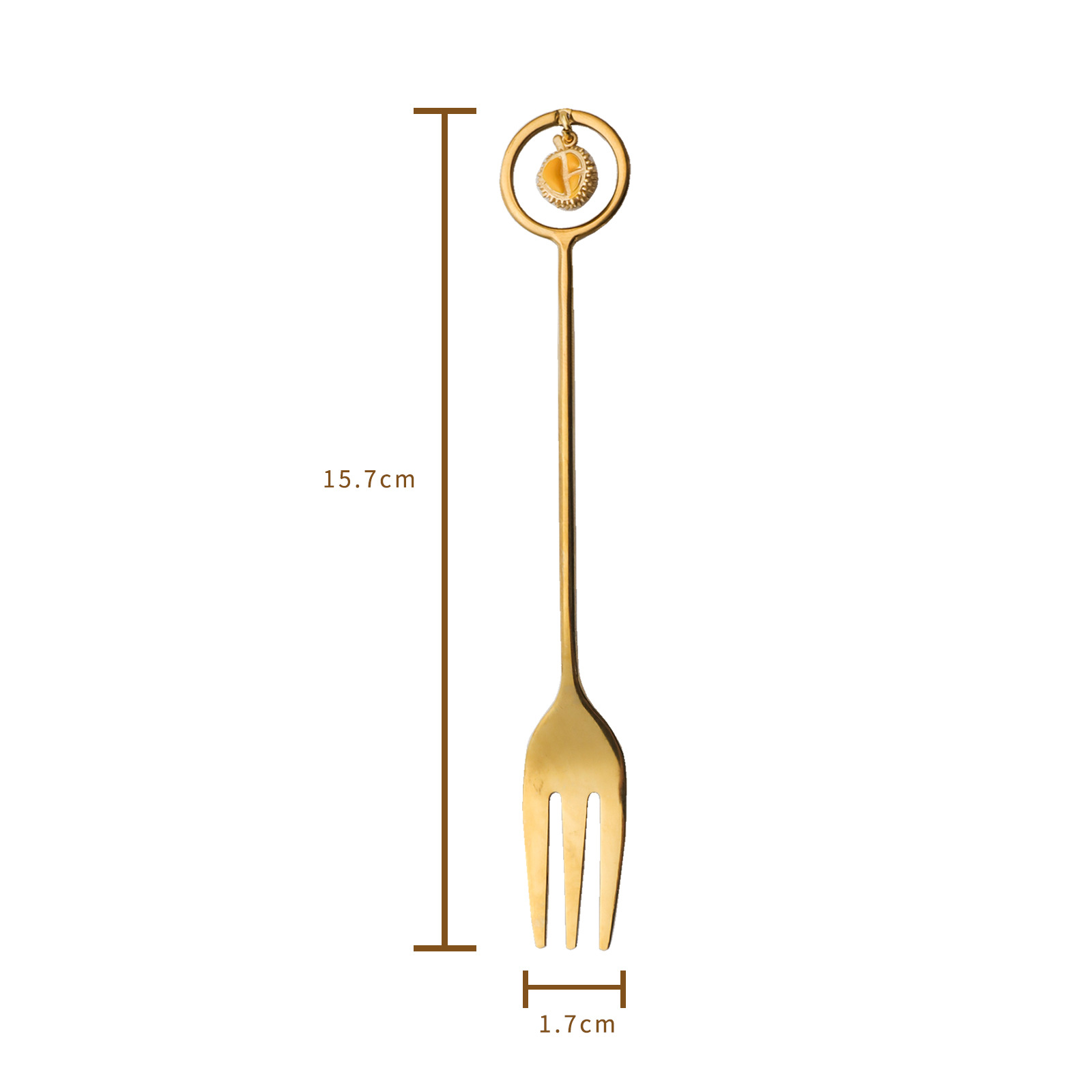 304 Stainless Steel Tableware Creative Design Durian Forget-Return Pendant Dessert Coffee Spoon Fork Factory Wholesale Spot