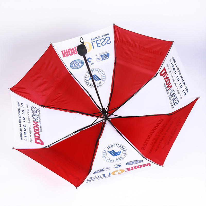 Tri-Fold Umbrella Full Version Digital Printing Folding Sun Umbrella Automatic Advertising Umbrella Vinyl Sun Gift Umbrella