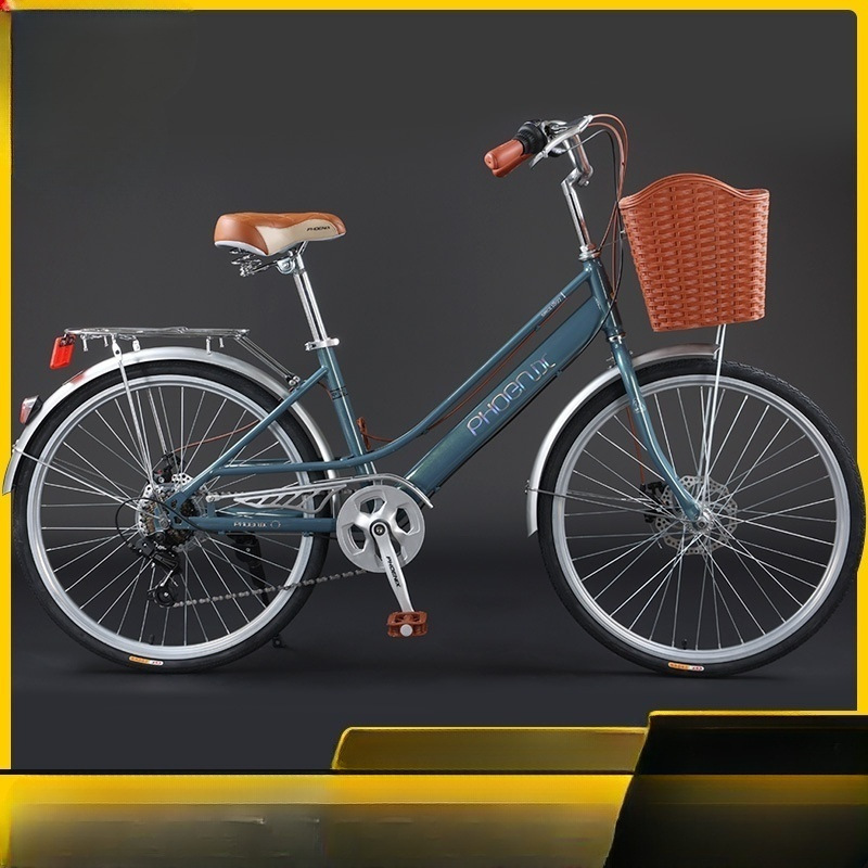 男女式自行车轻便省力代步通用双碟刹成人24/26寸通勤单车-阿里巴巴