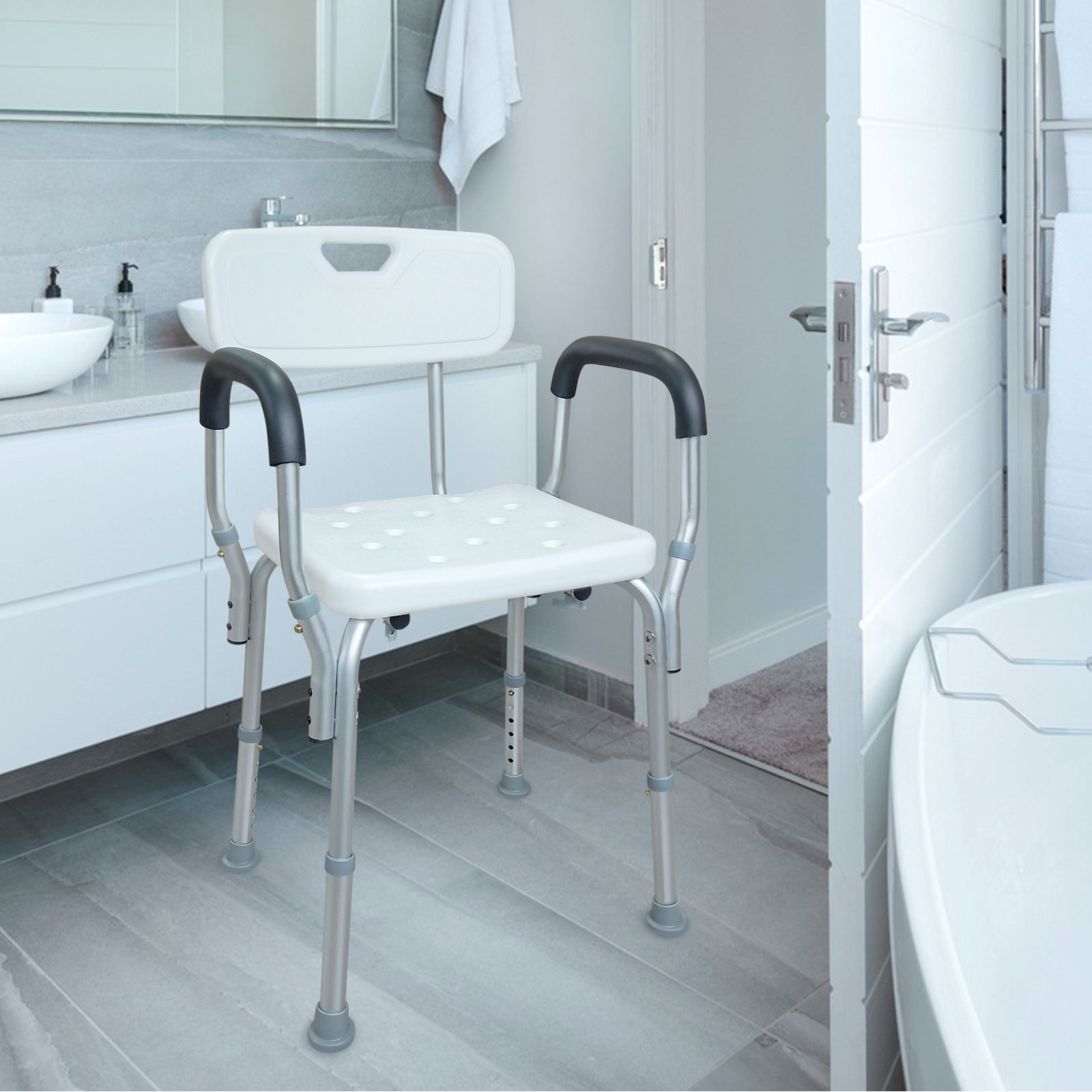 铝合金洗澡椅 浴室凳 老人孕妇沐浴椅 洗澡凳 淋浴凳子升降防滑凳