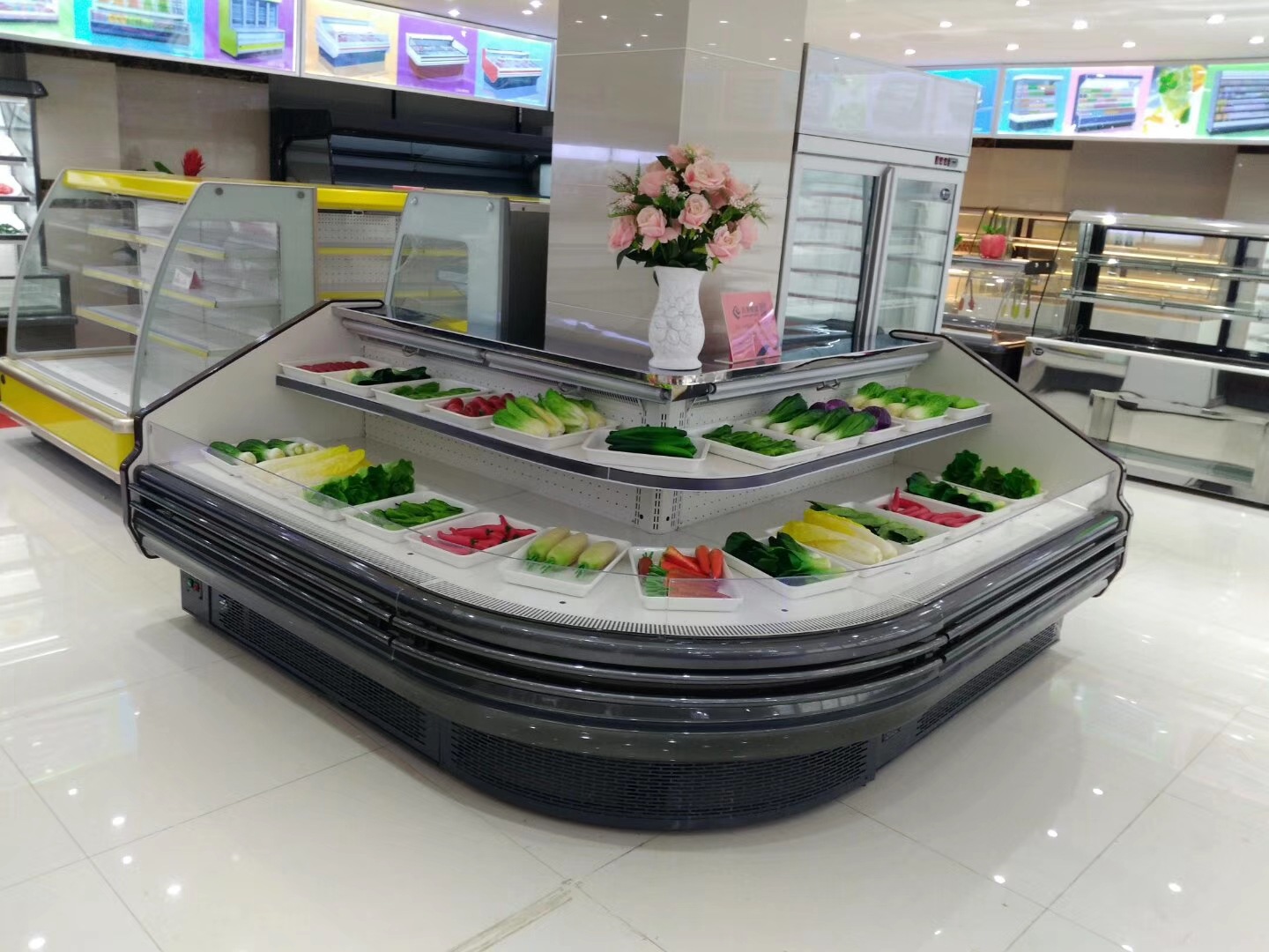 串串柜商用冷藏展示柜不锈钢烤肉炸串麻辣烫蔬菜展示柜保鲜点菜柜