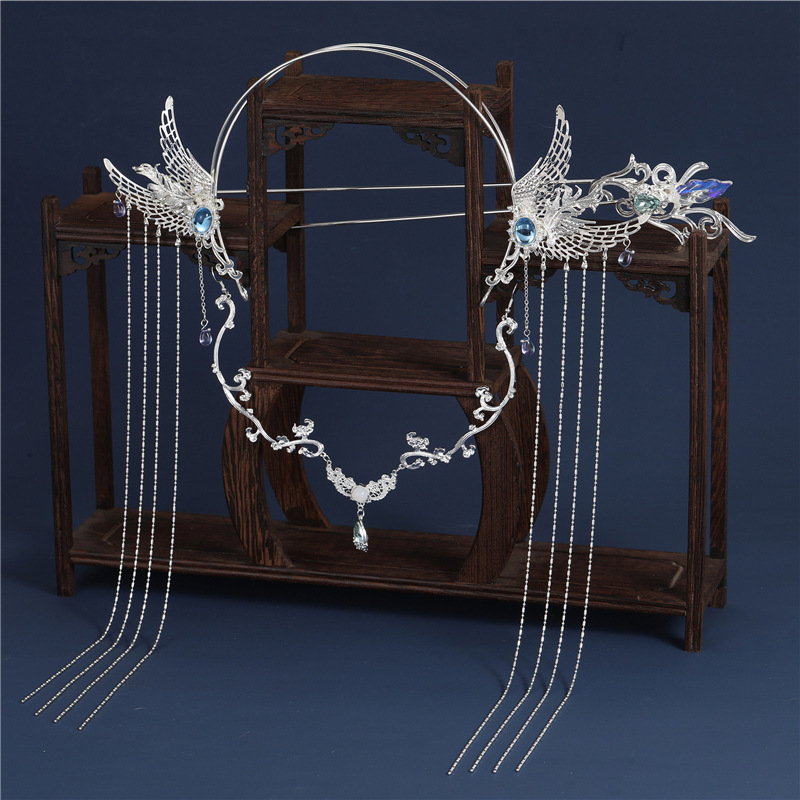 古风异域风情头饰汉服流苏面帘耳挂演出额饰古装眉心坠面纱超仙