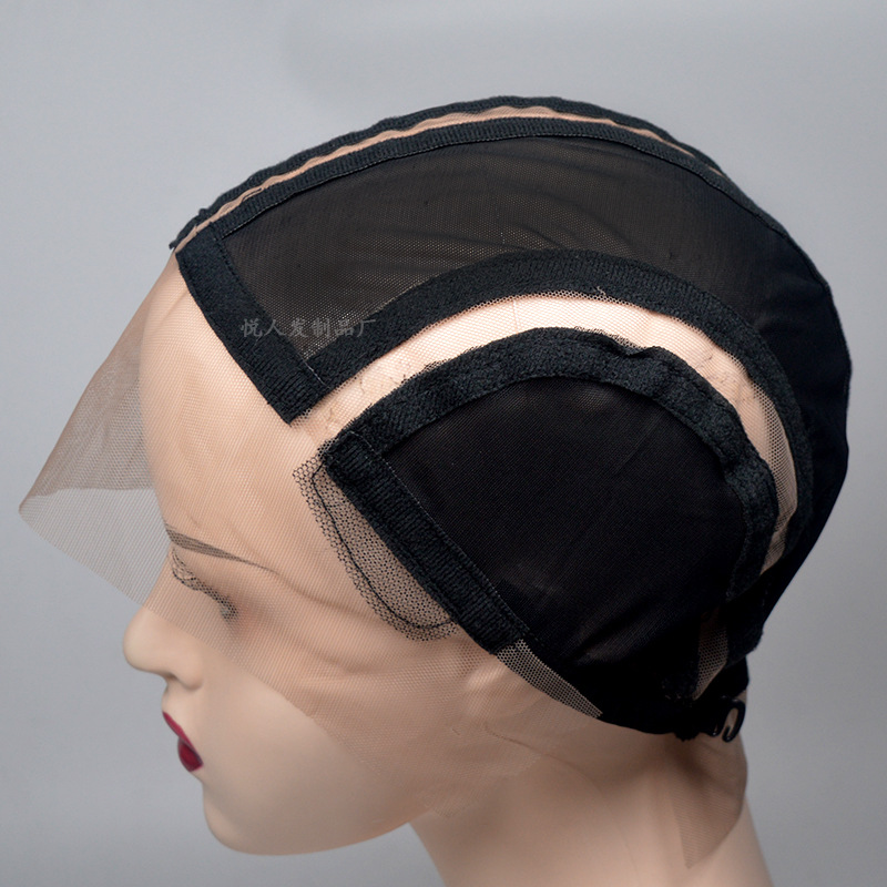 四股辫子假发网帽 前蕾丝半手勾长发辫子内网braid lace wig cap
