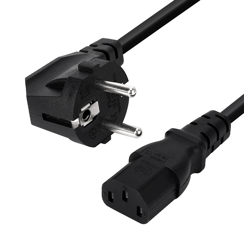 欧式防水插头公母对插线欧标法国头电源线c13c14品字尾欧规电源线