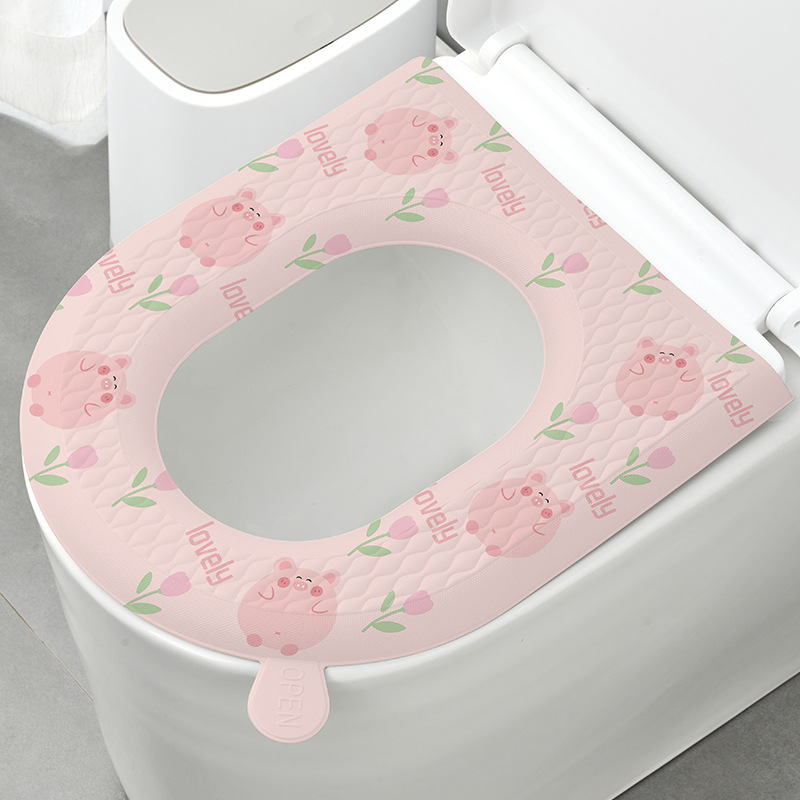 Eva Waterproof Toilet Seat Cover Pad Four Seasons Universal Foam Toilet Seat Cute Household Toilet Seat Pad Washable
