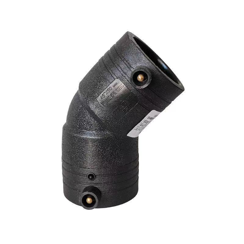 厂家直销 hdpe电熔管件 pe电熔45°弯头,pe电熔90°弯头50-400