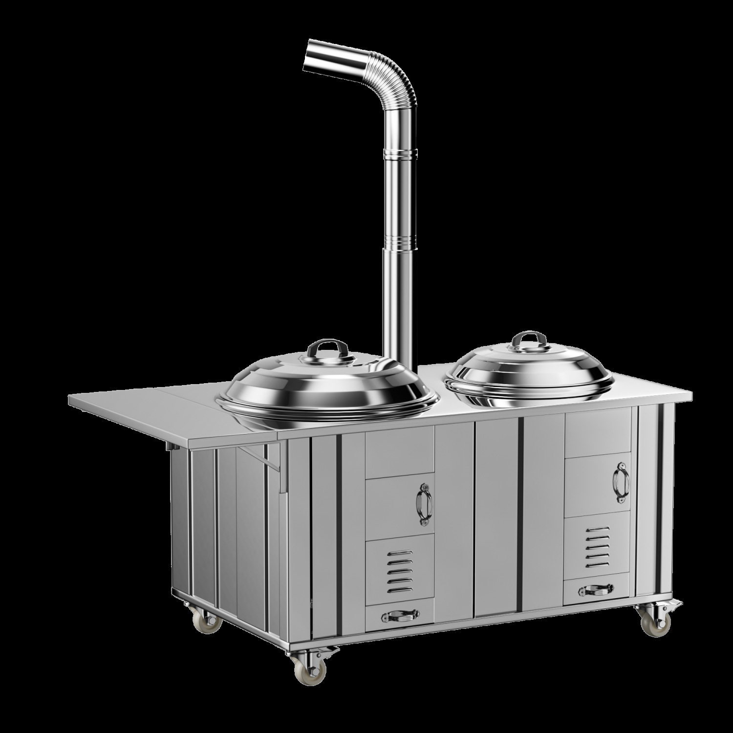 n檸1农村家用特厚304不锈钢移动柴火灶厨房烧木柴无烟大锅台土灶