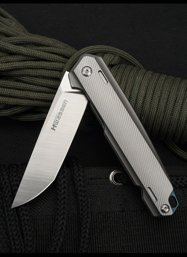 m390折叠刀新款陶瓷轴承礼品收藏钛合金柄水果小刀户外便携防身刀