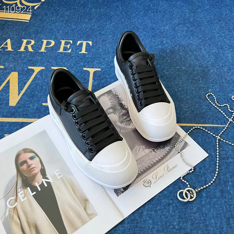 新款麦昆4代帆布鞋男女同款内增高松糕厚底运动板鞋休闲百搭情侣